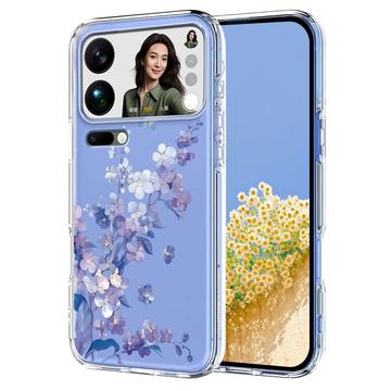 Xiaomi 17 Pro Max Husă TPU cu model floral - Violet