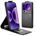 Husă verticală cu rabat și suport Xiaomi 17 Pro Max - Negru