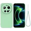 Husă din silicon lichid Xiaomi 17 Ultra cu curea de mana - Verde