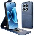 Husă verticală cu rabat și suport Xiaomi 17 - albastru închis