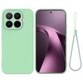 Husă din silicon lichid Xiaomi 17T cu curea de mana - Verde