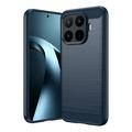 Husă TPU Brushed Xiaomi 17T Pro - Fibră de Carbon - Albastru
