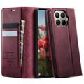 Geantă de portofel cu textură de vițel și blocare RFID Xiaomi 17T Pro Caseme 033 - Roșu