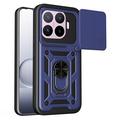 Husă Hibridă Xiaomi 17T Pro cu Inel Rotativ cu Ecran pentru Cameră - Albastru