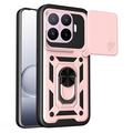 Husă Hibridă Xiaomi 17T Pro cu Inel Rotativ cu Ecran pentru Cameră - Auriu Roze