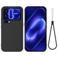 Husă din silicon lichid Xiaomi 18 Pro Max cu curea de mana - Negru