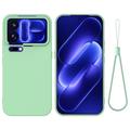 Husă din silicon lichid Xiaomi 18 Pro Max cu curea de mana - Verde