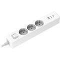 Priză multiplă Xiaomi 20W 2C1A - priză UE, 2 porturi USB-C, 1 port USB-A - Alb