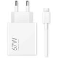 Încărcător Xiaomi HyperCharge Combo 67W cu cablu USB-C - alb