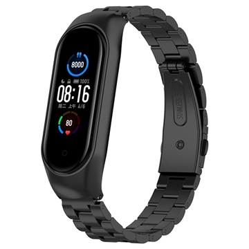 Curea Oțel Inoxidabil Xiaomi Mi Band 5/6 - Negru