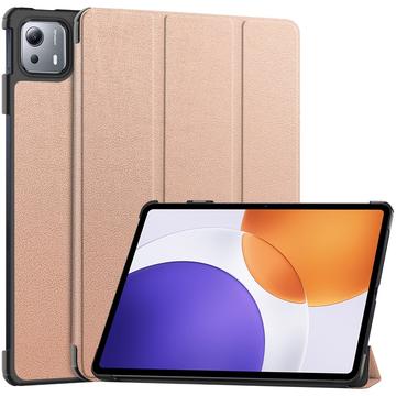 Husă Smart Folio Xiaomi Pad 7S Pro 12.5 Tri-Fold - Auriu Roze
