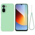 Husă din silicon lichid Xiaomi Poco C81 Pro cu curea de mana - Verde