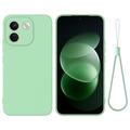 Husă din silicon lichid Xiaomi Poco X8 Power cu curea de mana - Verde