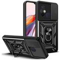 Husă Hibridă Xiaomi Redmi 12C cu Inel Rotativ cu Ecran pentru Cameră - Negru