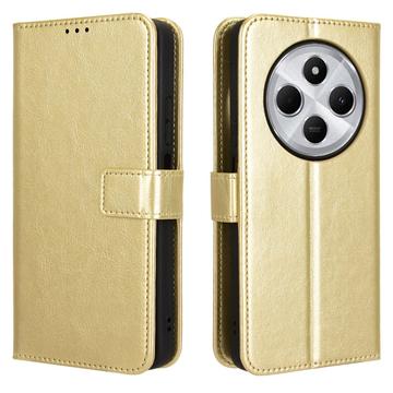 Husă Portofel cu Închidere Magnetică Xiaomi Redmi 14C/14R/Poco C75 - Auriu
