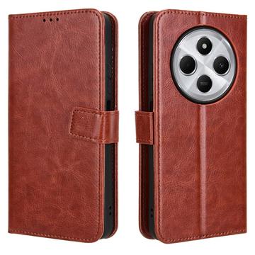 Husă Portofel cu Închidere Magnetică Xiaomi Redmi 14C/14R/Poco C75 - maro
