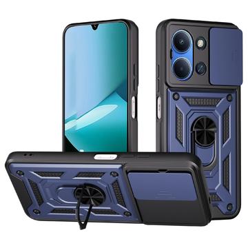 Husă Hibridă Xiaomi Redmi 15 4G/5G cu Inel Rotativ cu Ecran pentru Cameră