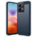 Husă TPU Brushed Xiaomi Redmi 17 5G/4G - Fibră de Carbon - Albastru