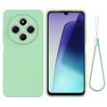 Husă din silicon lichid Xiaomi Redmi 17C cu curea de mana - Verde
