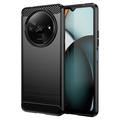 Husă TPU Brushed Xiaomi Redmi A3 - Fibră de Carbon - Negru