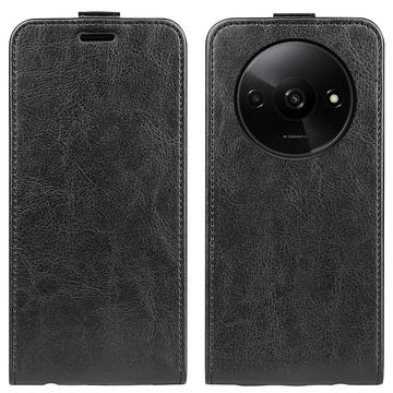 Husă Flip Vertical Xiaomi Redmi A3 - Slot Card - Negru