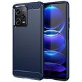 Husă TPU Brushed Xiaomi Redmi Note 12 Pro - Fibră de Carbon - Albastru