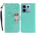 Xiaomi Redmi Note 13 Pro/Poco X6 Bufniță Rhinestone portofel caz