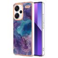 Husă TPU Xiaomi Redmi Note 13 Pro+ - Marble Pattern Electroplated IMD - Violet