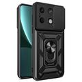Husă Hibridă Xiaomi Redmi Note 13 cu Inel Rotativ cu Ecran pentru Cameră - Negru