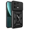 Husă Hibridă Xiaomi Redmi Note 13 cu Inel Rotativ cu Ecran pentru Cameră - Negru