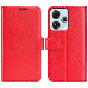 Husă Portofel cu Închidere Magnetică Xiaomi Redmi Note 13R/Poco M6 4G/Redmi 13 5G - Roșu