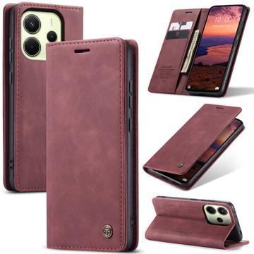 Husă Portofel Xiaomi Redmi Note 14 4G - Caseme 013 - Roșu Vin