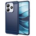 Husă TPU Brushed Xiaomi Redmi Note 14 - Fibră de Carbon - Albastru