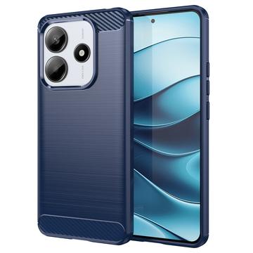 Husă TPU Brushed Xiaomi Redmi Note 14 - Fibră de Carbon - Albastru