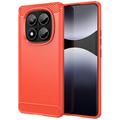 Husă TPU Brushed Xiaomi Redmi Note 14 Pro 4G - Fibră de Carbon