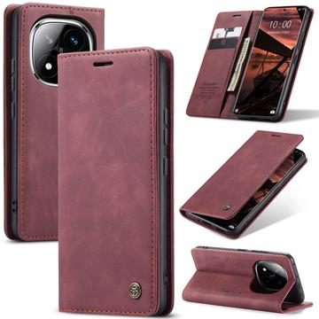 Husă Portofel Xiaomi Redmi Note 14 Pro 5G/14 Pro+ 5G/Poco X7 - Caseme 013 - Roșu Vin