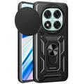 Husă Hibridă Xiaomi Redmi Note 14 Pro 5G/Poco X7 cu Inel Rotativ cu Ecran pentru Cameră - Negru
