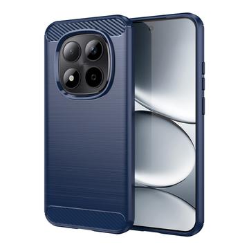 Husă TPU Brushed Xiaomi Redmi Note 15 Pro 5G - Fibră de Carbon - Albastru