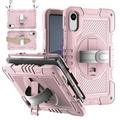 Husă Xiaomi Redmi Pad 2 cu Curea de Mână - Heavy Duty 360 - Auriu Roze