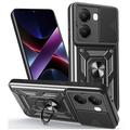 Husă Hibridă Xiaomi Redmi Turbo 4/Poco X7 Pro cu Inel Rotativ cu Ecran pentru Cameră