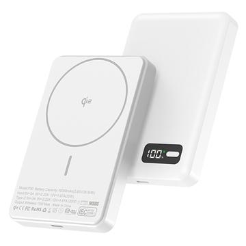YF-P30 Power Bank compatibil MagSafe de 10000mAh cu port USB-C PD de 30W - alb