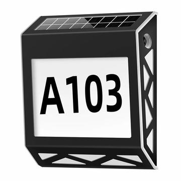 YH1101 Lumină solară pentru numere de casă din oțel inoxidabil - negru
