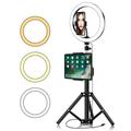 YINGNUUOST 26cm LED Ring Light ABS + PC Fill Light cu 1.6m Trepied Stand pentru TikTok YouTube Video Selfie Makeup