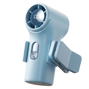 YS-G10 Mini ventilator portabil cu prindere prin clemă și afișaj digital - albastru
