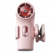YS-G10 Mini ventilator portabil cu prindere prin clemă și afișaj digital - roz
