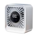 Ventilator de birou reîncărcabil prin USB YS-G7 cu 8 trepte de viteză - Alb
