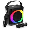 YS307 Home Karaoke Bluetooth Speaker RGB Light Loudspeaker cu 2 microfoane