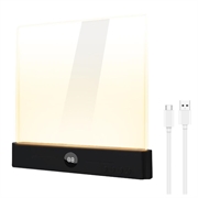 Lampa de noptieră YSJ-019 Plus din acril transparent cu LED - Încărcare prin portul Type-C