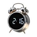 YY6031 Ceas cu alarmă digitală ultra-puternic, cu activare vocală - 120dB - argintiu