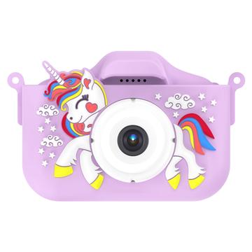 Unicorn cameră foto pentru copii cu card de memorie de 32GB și cititor de carduri - Violet